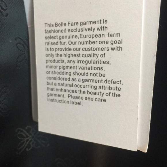 Belle Fare Black/Grey Cashmere With Fox Trim Coat - Picture 15 of 15